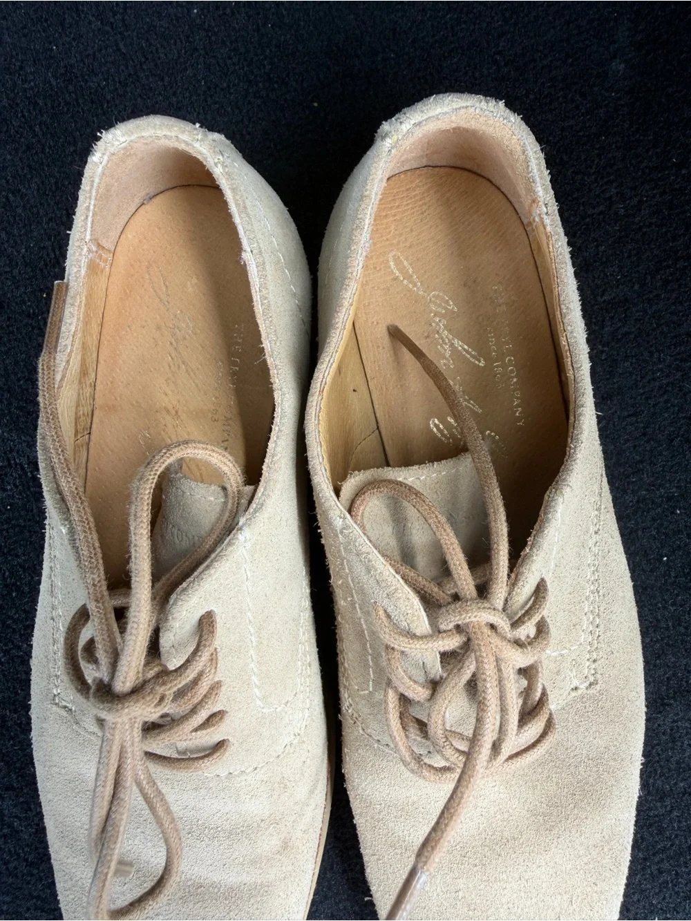 Women’s Frye Oxford Beige Lace up Casual Suede Shoes Size 6